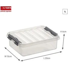 SUNWARE Q-Line Aufbewahrungsbox 20 x 15 x 6 cm 6-tlg. transparent