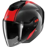 Shark RS Jet Carbon Skin, Jethelm - Schwarz/Rot - M