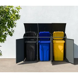 Westmann Mülltonnenbox Moderna 3 211 x 83 x 135 cm grau