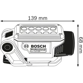 Bosch Akku-Lampe Aluminium blau ohne Akku