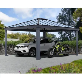 CANOPIA Carport Colorado 4,26 x 4,87 m grau inkl. UV-Schutz