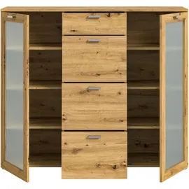 xonox home Kommode Xeno Kommode Highboard Schrank Artisan Eiche Nb., ca.135x115x37 cm