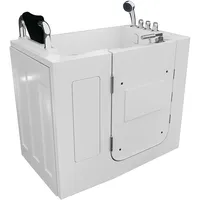 AcquaVapore Sitzbadewanne mit Tür 110 x 68 cm (S08-TH-C-L)
