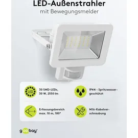 goobay LED-Aussenstrahler weiß 53882