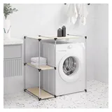 vidaXL Waschmaschinenregal Creme 87x55x90,5 cm Eisen