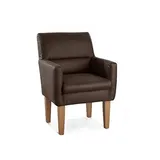 CAVADORE Diningsessel Kira, Polstersessel für Küche, Esszimmer oder Wohnküche in Büffellederoptik, Passend zur Küchengarnitur Kira, 66 x 96 x 71, Mikrofaser: braun
