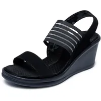 Skechers , Damen Sandalen schwarz schwarz