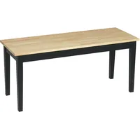 Homcom Sitzbank Holzbank Schwarz 102 x 36 x 45 cm