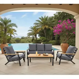 Lesli-Living Donnan Loungeset anthrazit/grau