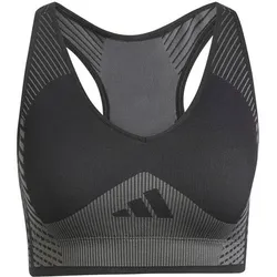 ADIDAS Damen BH AEROKNIT Training Light Support, BLACK/GRESIX, S