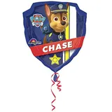 Amscan 3018201 - SuperShape Folienballon Paw Patrol, circa 63 x 68 cm, Chase und Marshall, Geburtstag, Heliumballon