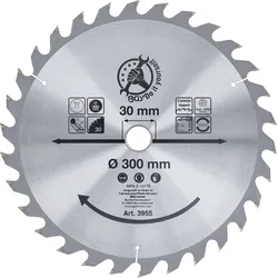 BGS DIY 3955 Hartmetall Kreissägeblatt Ø300 x 30 x 3,2mm 30 Zähne
