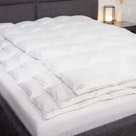 Künsemüller Exclusiv Faserbettdecke warm 200 x 200 cm Daunen-Feeling durch modernste Fasertechnologie - Weiß