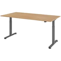 Bümö Schreibtisch Eiche 200x100 cm, Gestell: Graphit, - Büroschreibtisch