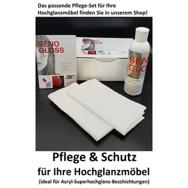designimpex HE-555 160 x 75 x 89 cm schwarz/weiß hochglänzend