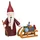 Seiffener Volkskunst eG Räuchermann Weihnachtswichtel mit Schlitten 16 cm rot