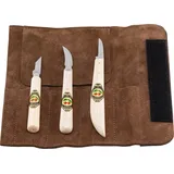 Kirschen Schnitzmessersatz in Veloursledertasche 3307000