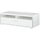 Uno Setto TV-Lowboard 124 x 41 x 52 cm Weiß Metall/Holzwerkstoff