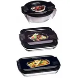 Ritzenhoff & Breker Auflaufformen Cucina Auflaufform mit Frischhaltedeckel 3er Set groß
