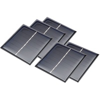 5x Solarpanel Solarzelle Solarmodul Panel Modul Polykristallin 4V 100mA 70x70mm