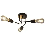 Nettlife Deckenleuchte Wohnzimmer Schwarz 4/8 Flammig Vintage Deckenlampe E27 Rustikaler, LED wechselbar, für Wohnzimmer Schlafzimmer Esszimmer schwarz