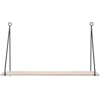 Wadiga Wandregal 50 x 15 x 29 cm Schwarz/Natur