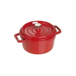 Staub Cocotte 22cm Kirschrot Bräter rund mit Deckel
