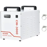 Vevor Industrieller Wasserkühler CW-3000, Industrie-Wasserkühler-Kühlsystem mit 9-L-Tank, 10 L/min Durchfluss, Kühlgerät mit Hochgeschwindigkeitslüfter, für Lasergravur-&-schneidmaschinen