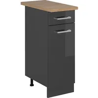 Vicco Vicco, Küchenunterschrank R-Line, Anthrazit Hochglanz, 30 cm, AP
