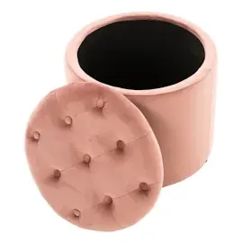 CLP Sitzhocker Pantin Samt pink