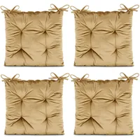 AmeliaHome Stuhlkissen Aleksa 4er Set - Elegante Sitzkissen mit