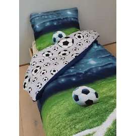 BrandMac Kinderbettwäsche Fußball Mehrfarbig 135 x 200 cm