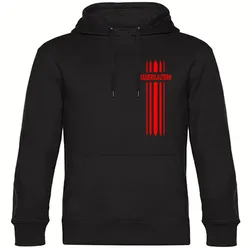 multifanshop Kapuzen Sweatshirt - Kaiserslautern - Streifen - Druck rot - Hoodie