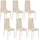 Tectake Esszimmerstuhl Kunstleder beige