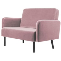 PAPERFLOW 2-Sitzer Sofa LISBOA rosa schwarz Stoff