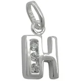 GALLAY Buchstabenanhänger H 8x7mm Silber