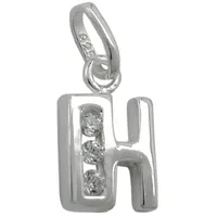 GALLAY Buchstabenanhänger H 8x7mm Silber