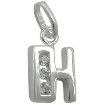 GALLAY Buchstabenanhänger H 8x7mm Silber
