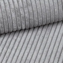 kaiser möbel Ecksofa Designer MODENA STUDIO stoff Dicker cord Poso Silber Rechts