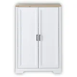 Stella Trading JASMIN Aktenschrank in Pinie hell, Artisan Eiche Optik - Büroschrank mit zwei großen Türen - Landhausstil Büromöbel Komplettset - 86 x 127 x 38 cm (B/H/T)