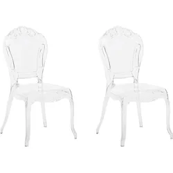 Esszimmerstuhl 2er Set VERMONT Transparent