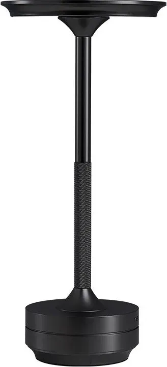 Eampe Solar-Akku-Tischlampe, Nachttischlampe, LED, kabellos, 1800 mAh, Aufladbar, Touch-Dimmbar, Schwarz, USB, Batterie, Solarlampen für modernes Wohnzimmer, Schlafzimmer und Outdoor