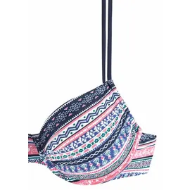 s.Oliver Bügel-Bikini-Top Damen blau-rosé-gestreift Gr.38 Cup B