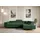altdecor Ecksofa Cord mit Schlaffunktion 2-Sitzer Grün