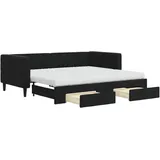 vidaXL Tagesbett 90 x 190 cm Schwarz