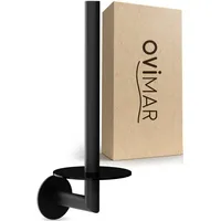 Ovimar Ersatzrollenhalter Runde zum Kleben in schwarz matt und