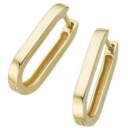 Giorgio Martello Milano Klappcreolen ovale Form, Silber 925 Creolen   Gold Damen 