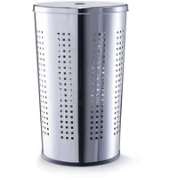 Zeller Wäschesammler Edelstahl 58 cm x 35,5 cm x