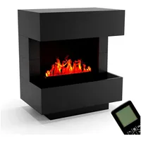 GLOW FIRE Elektrokamin Kleist Wasserdampf Kamin, Elektrischer Kamin, Wasserdampfkamin mit 3D Feuer und Knisterfunktion schwarz
