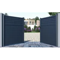 Vente-unique Gartentor Flügeltor - 305 x 181 cm -